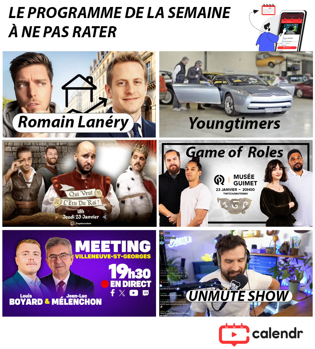 Le programme à ne pas rater cette semaine